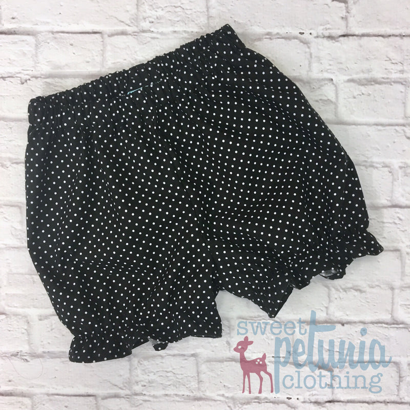 Black and White Pin Dot Bloomers