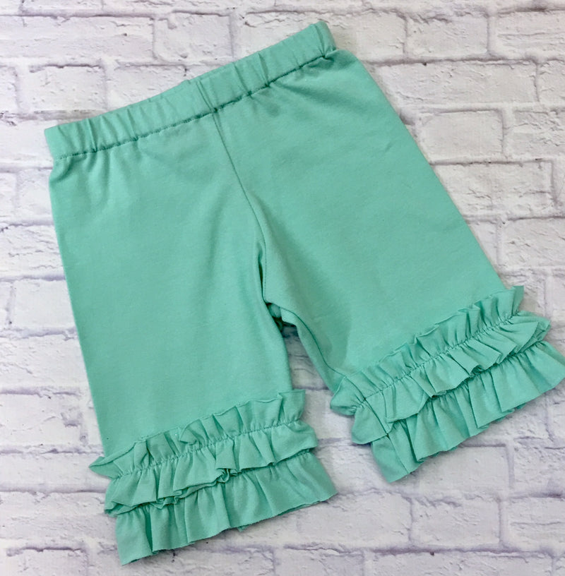 Shorties- Light Aqua Green Knit Shorties